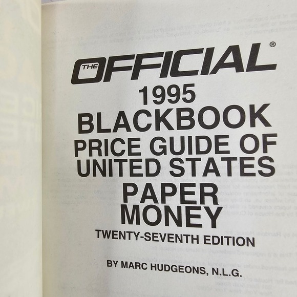 Official 1995 Blackbook Price‎ Guide US Paper Money 27th Edition Collectibles - Picture 2 of 9